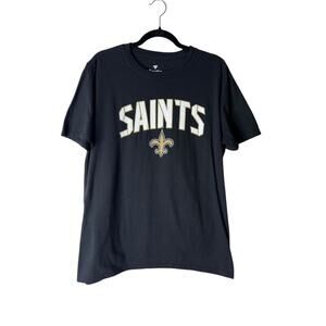 Fanatics New Orleans Saints NFL Football T-shirt‎ Size L Black Short Sleeve Tee